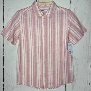 Sonoma Pink and White Striped Men's Shirt